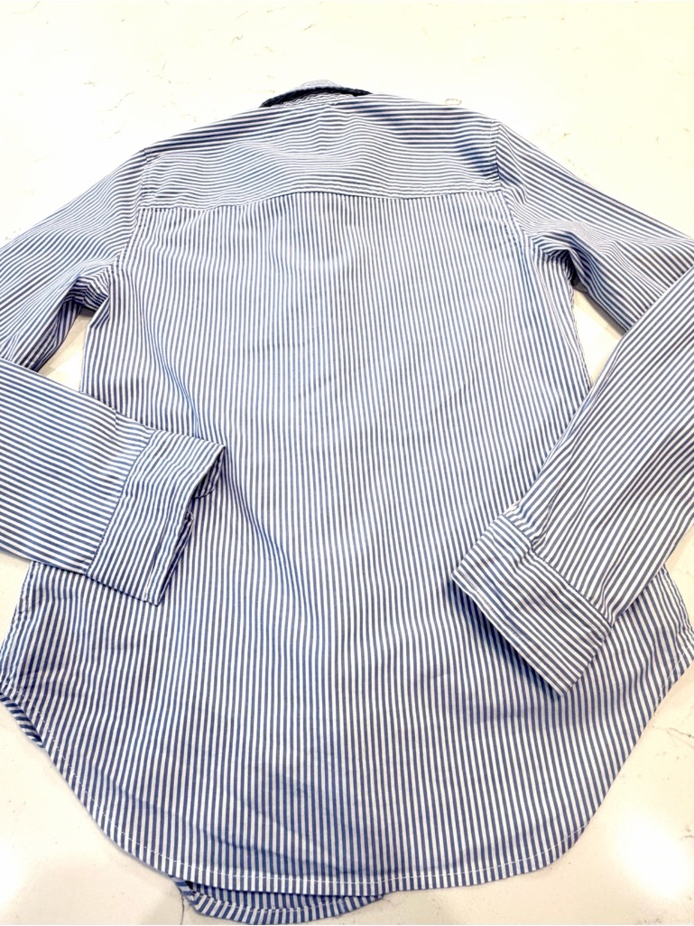 Abercrombie & Fitch Blue and White Striped Shirt - Picture 10 of 10